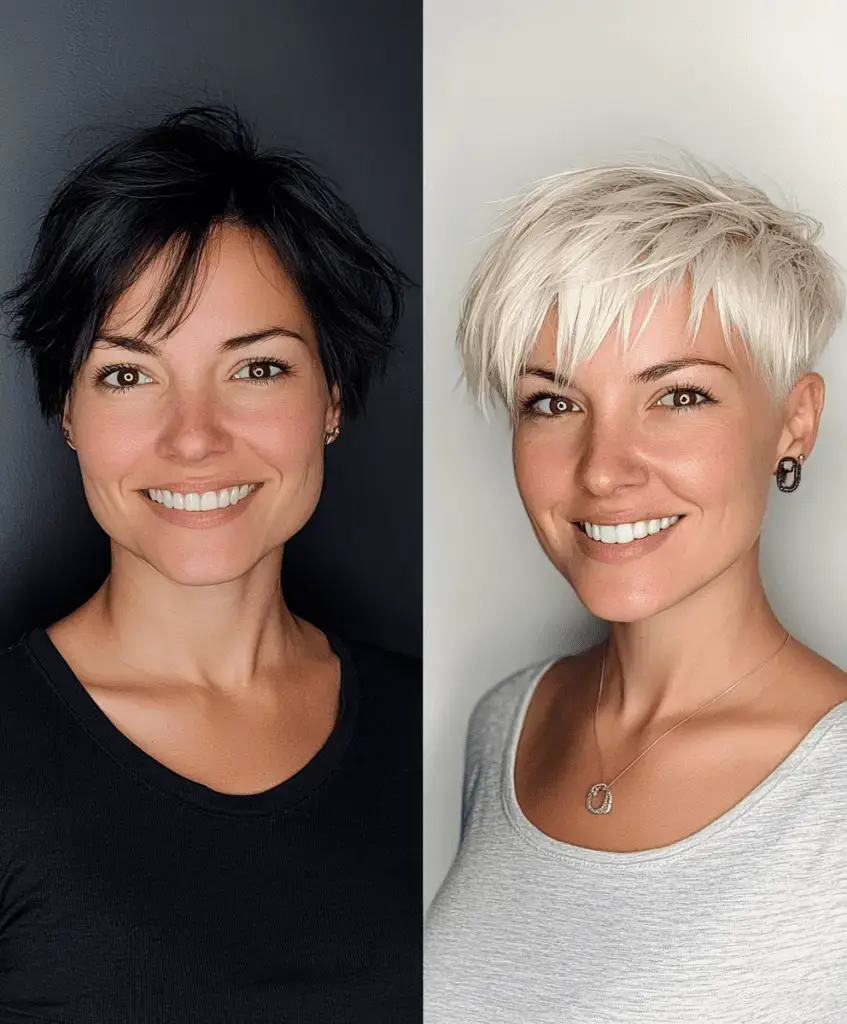 Platinum Blonde Pixie Cut Transformation