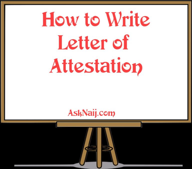 How to Write Letter of Attestation