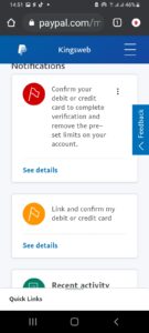 PayPal keep asking to link card