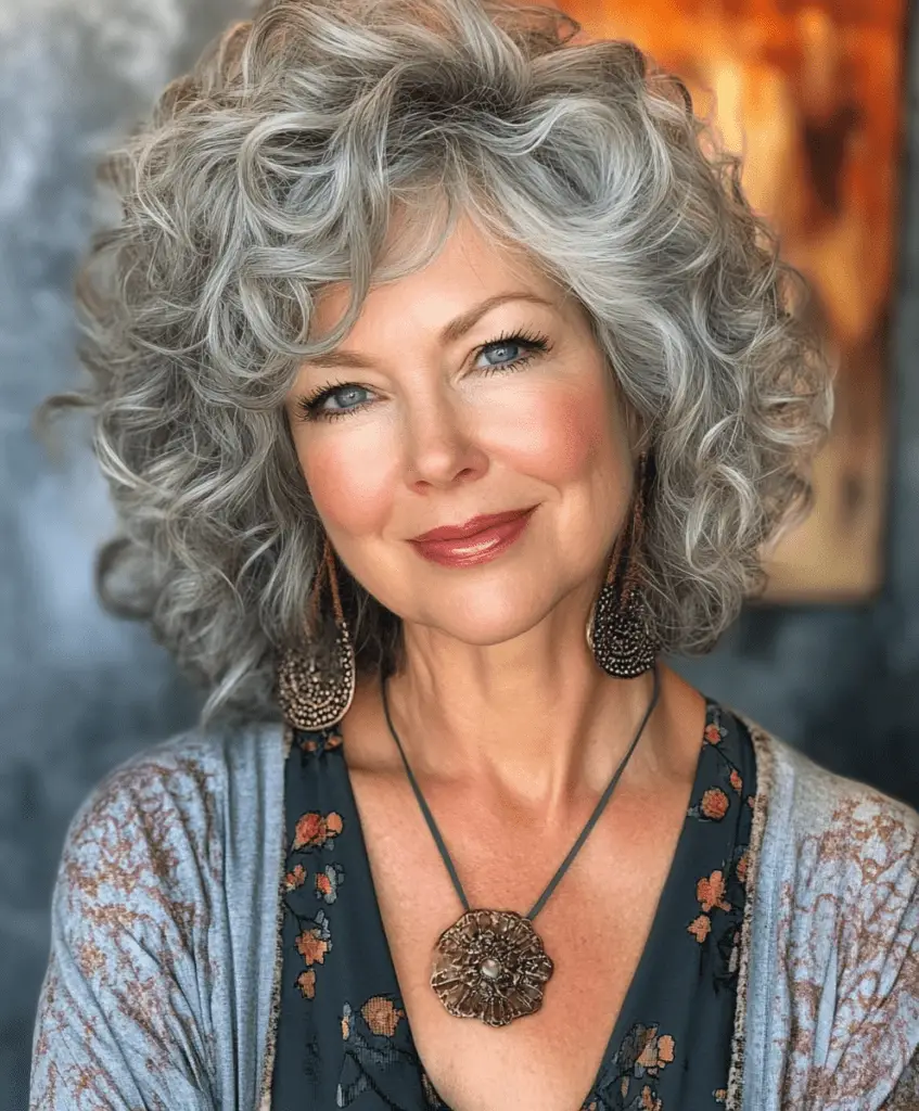 Curly hairstyles for women over 60