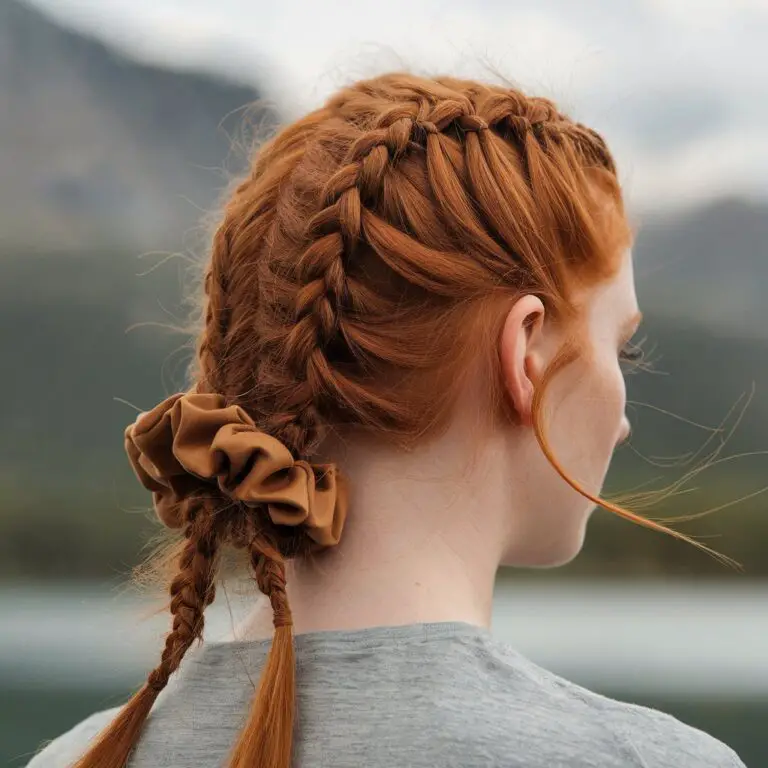 boho knotless braids updo