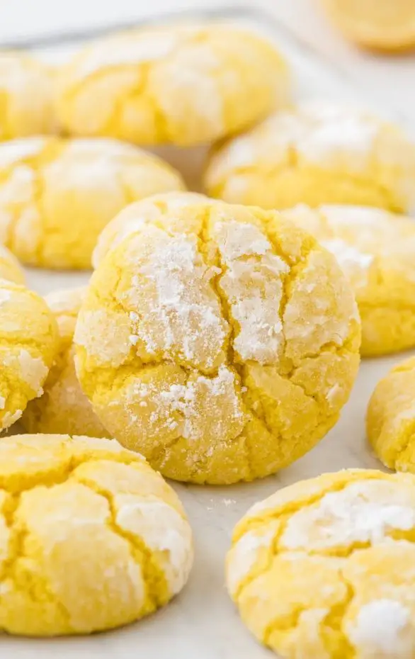 Easy Lemon Crinkle Cookies with a Perfect Crinkle Top