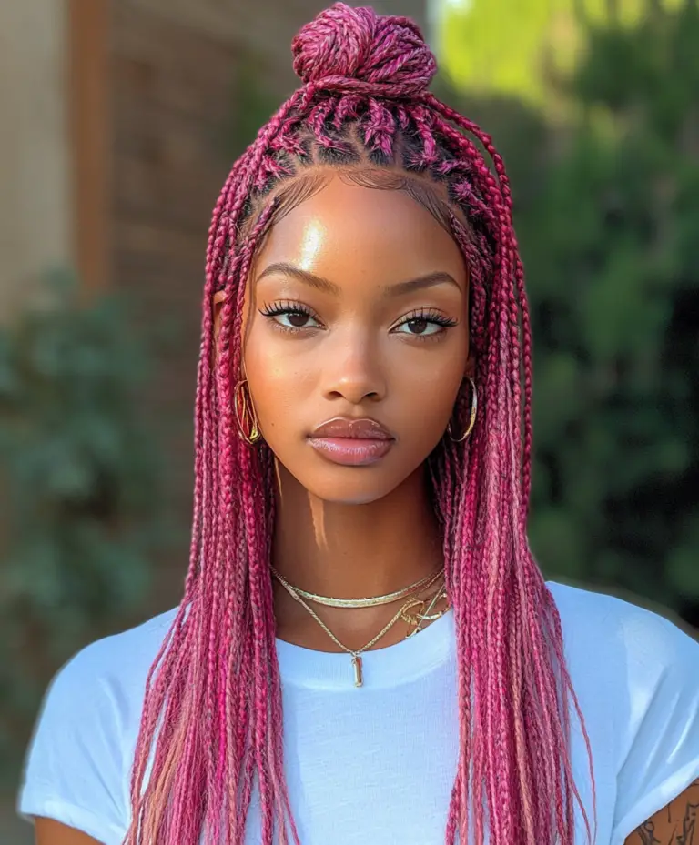 Red And Pink Braids: Bold Styles and Protective Hairstyles for Every Occasion