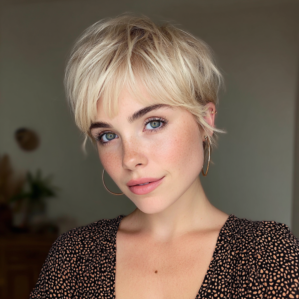 Baby Bangs Pixie Haircut