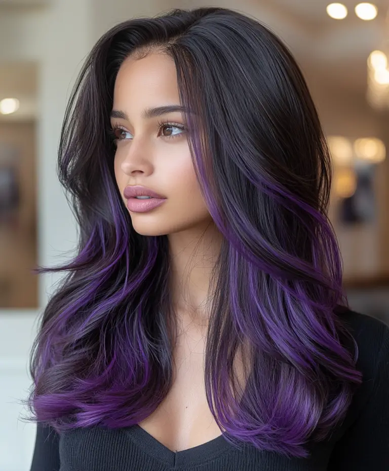 Dark Hair, Lavender Lights: A Complete Guide to Achieving the Perfect Purple Hues