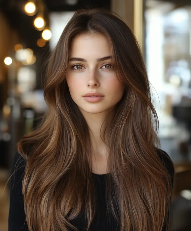 Straight Dark Brown Hair With Highlights: 35 Stunning Styles & 2025 Trends