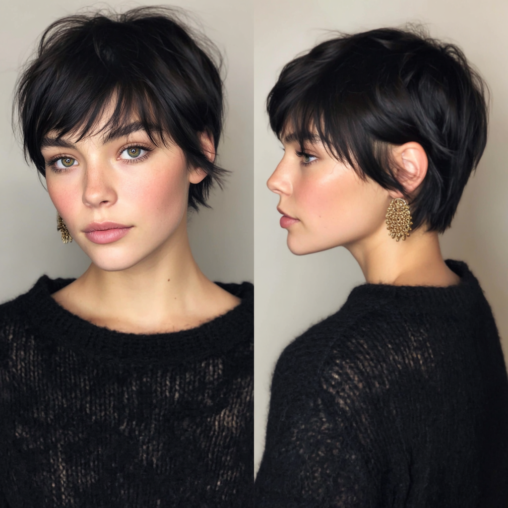 The Asymmetrical Bangs Pixie Haircut