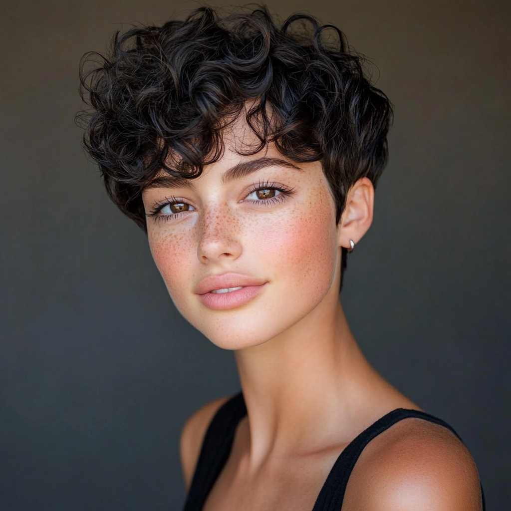The Curly Pixie Haircut