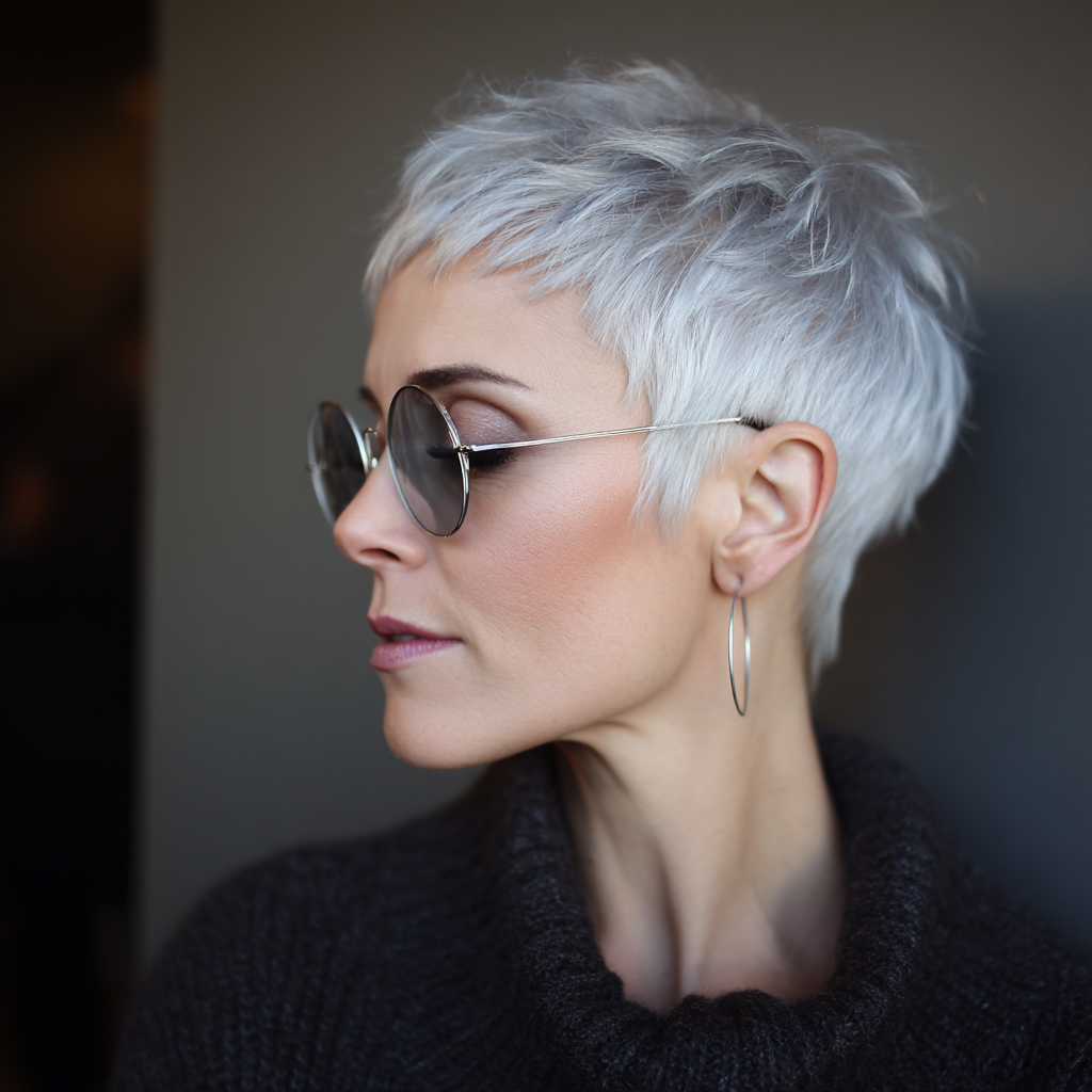 The Silver Pixie Haircut