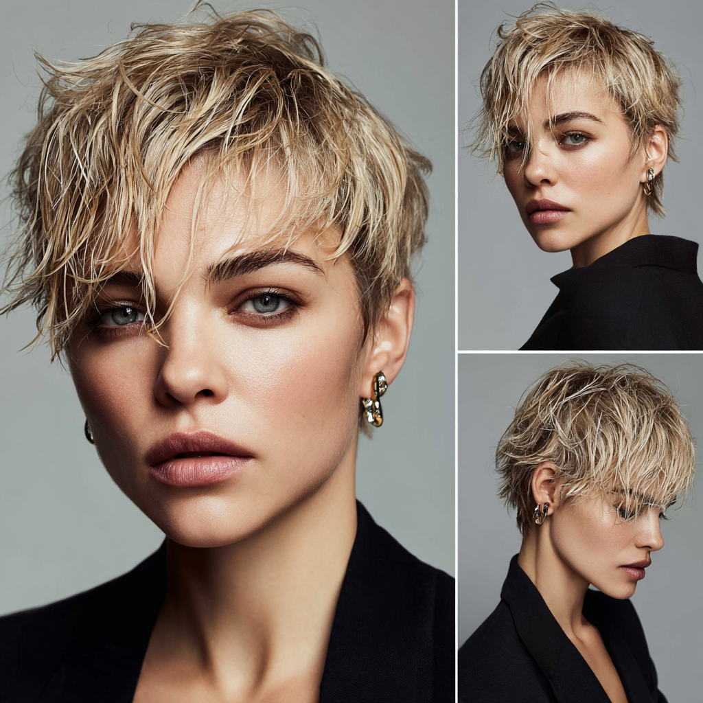 The Wet Look Pixie Haircut