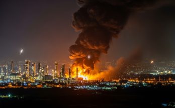 Smoke billows from the oil refinery in the city of Haifa on June 16, 2025, following a fresh barrage of Iranian missiles. — AFP